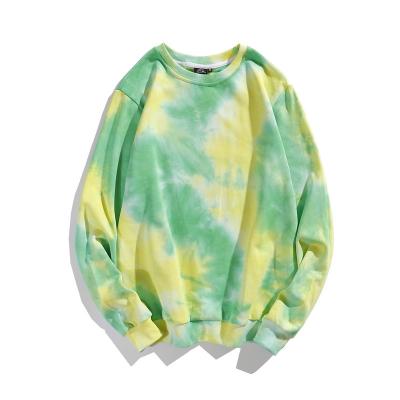 China 2022 High Quality Custom Couples Anti-Wrinkle Private Label Long Sleeve Couples Hoodie Anti-Wrinkle Shirt Pullover Tie Dye Cotton 100% for sale