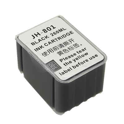 China Black Cutter Plotter Parts 260ml Ink Box JH801 Ink Cartridge Big Ink Cartridge for sale