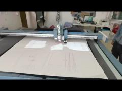 CNC Flatbed Cardboard Template Cutter Machine Double Head For Garment Pattern