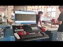 1625 Leather Foam Cnc Textile Cutting Machine With Big Power Round Knife