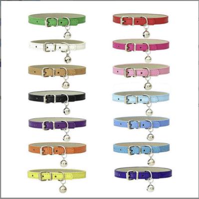 China Rabbit 1807211 Bell Cat Pet Collars Stocked Leather Pu Stocked Dog Collar for sale