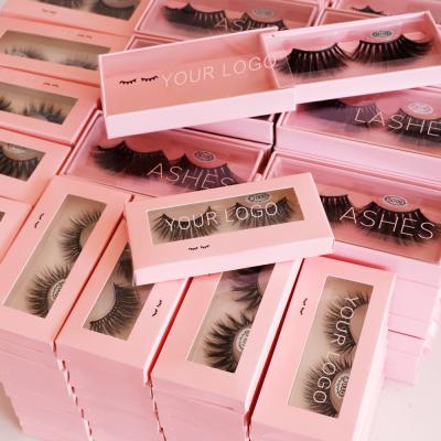 China Natural Siberian Eyelashes 100% Real Self Adhesive Mink Loop False Eye Lashes 3d Mink Lashes With Customize Box for sale