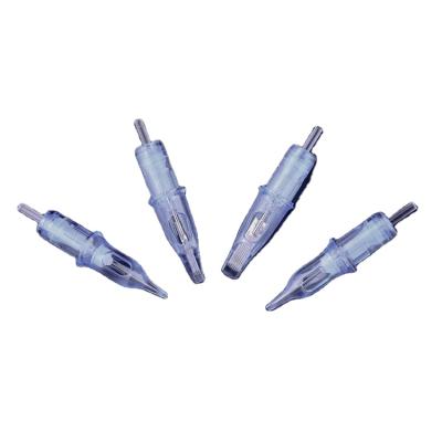 China Permanent Steady Pointed Tattoo Needle Supply Wholesale Blue Gas EO Cartridge Tattoo Needles for sale