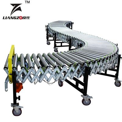 China LIANGZO OEM/ODM Earth Cargo Heat Resistant Bag Loading Modular Roller Conveyor For Clothes Drive Heated Roller Belt Scale Weigher Mesh for sale