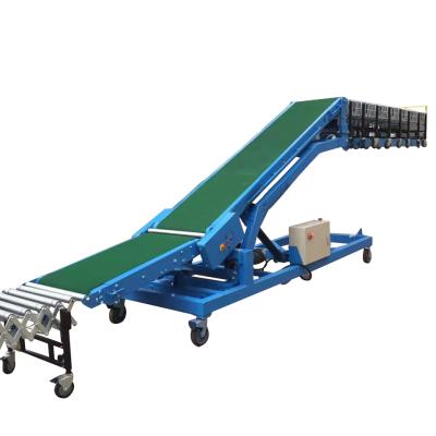 China LIANGZO Heat Resistant Express Cargo Expanding Machine, Equipment, Auto Loading Belt Conveyor, Container Elevating Stretching Machine for sale