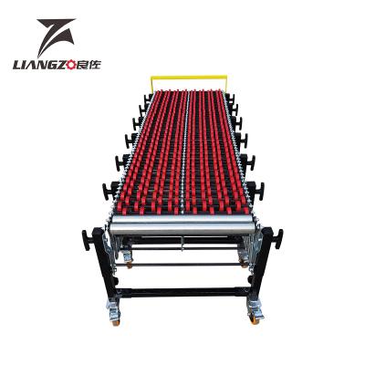 China Heat Resistant No Power Gravity Factory Price Cheap High Quality Flexible Expandable ABS Plastic Conveyor For Warehouse And Food for sale