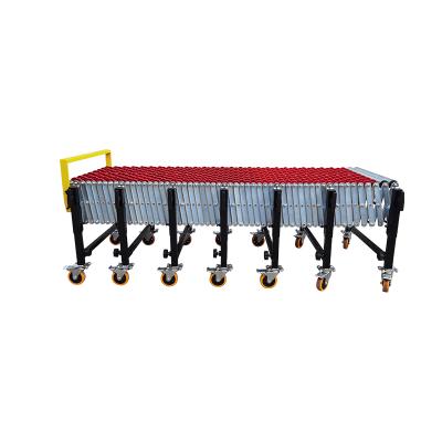 China Wholesale Conveyor Heat Resistant Flexible Carbon Steel Pulley Gravity Ice Skating Expandable Conveyor for sale