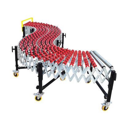 China China Heat Resistant Promotional Products Roller Conveyor Gravity Carbon Steel Flexible Slipper Telescopic Slipper Conveyor for sale