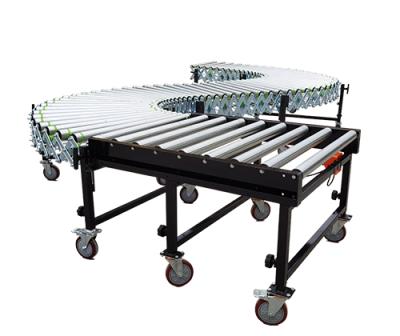 China LIANGZO Stainless Steel Conveyor Belt Heat Resistant Folding Powered Roller Conveyor for sale