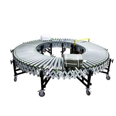 China Factory Price Flexible Chain Conveyor Heat Resistant Manual Telescopic Conveyor for sale