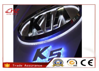 China Big Red Vacuum Coating Auto Signage / 3D Car Logo Badge , Easy To Install for sale