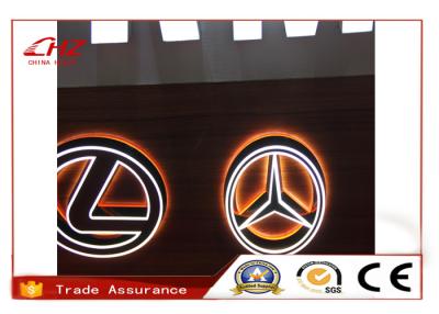 Chine L'acier inoxydable en aluminium acrylique a allumé des logos de signe de voiture de Frontlit 3D adaptés aux besoins du client à vendre