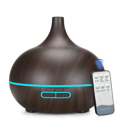 China 220v 500ml Premium Adjustable Car Air Purifier Electric Aroma Essential Oil Diffuser Wood Diffuser With Led Light for sale