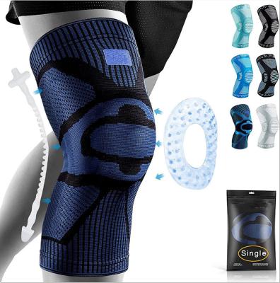 China Knee Braces Kneepad 3D Nylon Spandex Elastic Knit Compression Sleeve Support Knee Braces for sale