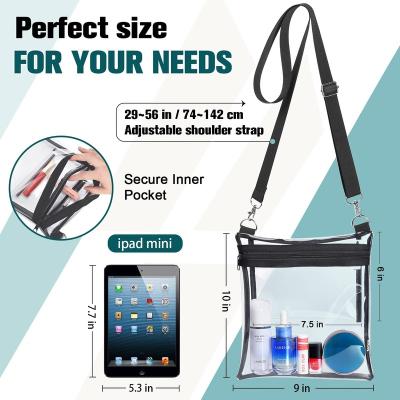 China NEW 2022 Portable Transparent Clear Small Purse Clear Cross - Body Bags For Women for sale