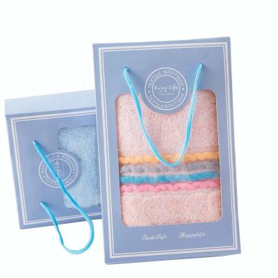 China Promotional Custom Soft Comfortable 100% Cotton Hand Face Towel QUICK DRY With Gift Box for sale