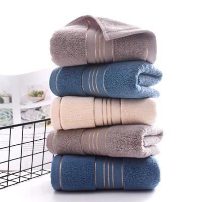 China Viable Customized Embroidered Logo White Towel Sets For Spa 100% Cotton Luxury Terry Hand Face Towel Hotel Towels for sale