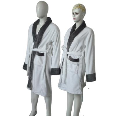 China Wholesale Mens Breathable Fleece Flannel Hooded Absorbent Adult Bathrobe For Long Nightgown Women Spa Home Comfortable Hotel for sale