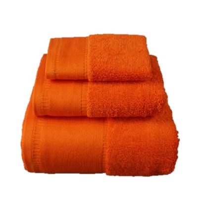 China Bulk QUICK DRY Ready To Ship Extra Large Orange Gray White 100% Organic Cotton Bath Towels for sale