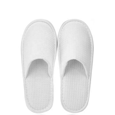 China Wholesale Narrow Toe Hotel Slipper Durable Strong Seam Waffle Hotel Slippers NO-Slip Closed Toe Closed Spa for sale