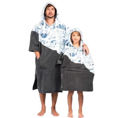 China Adults Quick Dry Microfiber Poncho Compressed Hooded Towel Beach Customize for sale