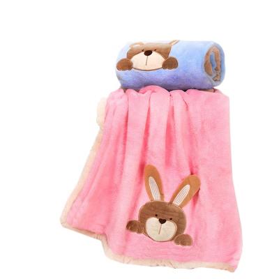 China Best Quality Newborn Luxury Coral Fleece Blankets Baby Safe For Gifts Kids for sale