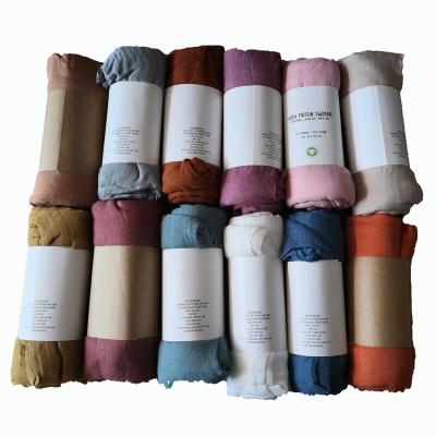 China High Absorbent Super Soft Organic Bamboo Cotton Baby Infant Muslin Wrap Wrap Blankets Muslins Towel for sale