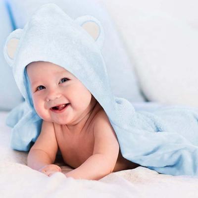 China Wholesale Compressed Luxury 100% Bamboo Organic/Cotton Terry Baby Bath Towels Hooded Face Towel And Washcloth Set For Kids for sale