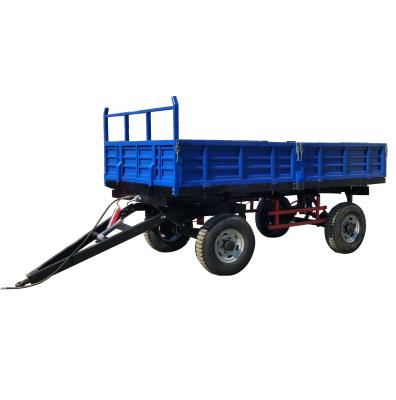 China High Quality Tractor Equipment Loading 7 Ton 4 Wheel Cultivate Trailer For Sale for sale