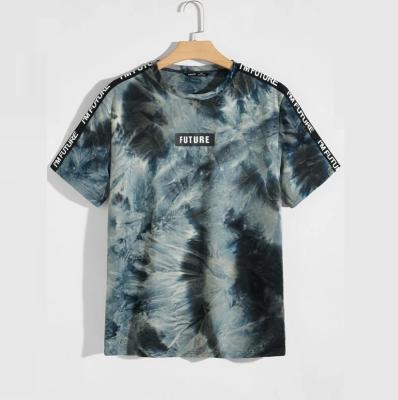 China Custom Anti-Wrinkle Mens Tie Dye T-shirt Men Printed Custom Logo for sale