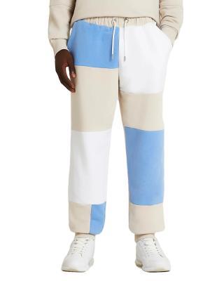 China Custom Color Block Men's Winter Anti-pilling Jogger Pants Cotton Loose Jogger Pants for sale