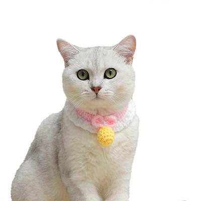 China Cute Super Viable Cat Clothing Accessories Good Quality Guantai Wool Cat Lovely Collar Soft Knitting Bedroom for sale