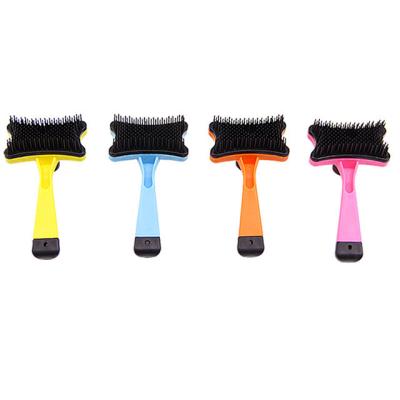 China Guantai Cheap Viable Factory Direct Pet Hair Remover Pet Cleaning Brush Candy Color Pet Grooming Brush for sale