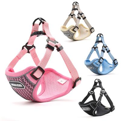 China Guantai 2022 Viable Night Dog Harness Special Reflective Mesh Fabric Cooling Pet Harness Set for sale