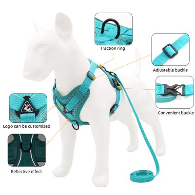 China Factory Sale Double Layers Mesh Fabric Sex Women With Dog Viable Pet Harness Soft Guantai Pet Cat Harness for sale