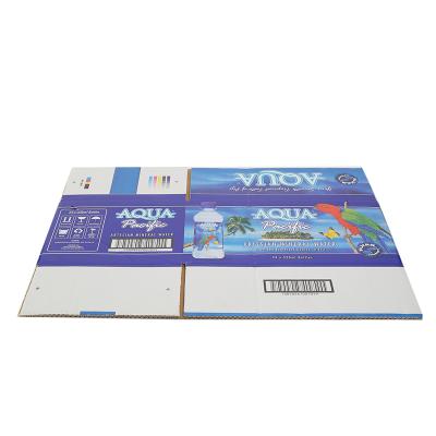 China Handmade Free Sample Blue Printing Corrugated Cardboard Paper Packaging Shipping Box for sale