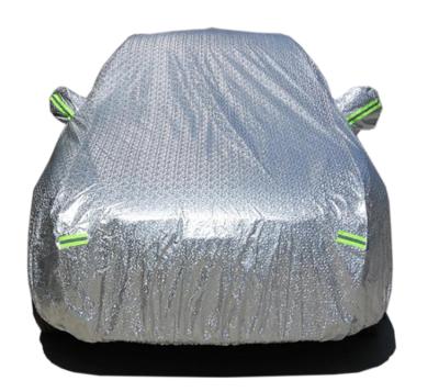 China 2021 New Design UV Protection PEVA With Aluminum Film +PP Cotton Car Covers In Stock With Side Zipper for sale