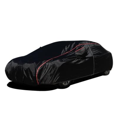 China Custom printed full 2021 taffeta 190T folding garage UV protection car cover for sale