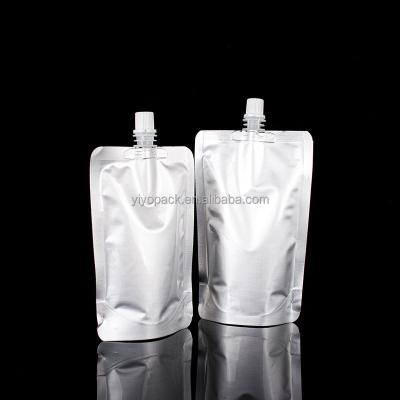 China Recyclable Promotional High Quality Reusable Single White Liquid Fill Stand Up Spout Pouch Bag for sale