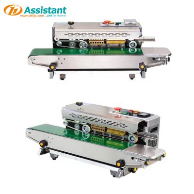 China 220V DL-6CFR-900 Horizontal Continuous Band Sealer With Date Steel Printing Printer for sale