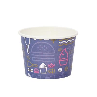 China 520ml Disposable High Quality Disposable Ice Cream Jelly Dessert Packaging Cups Soup Cup Noodles Salad Paper Bowl for sale