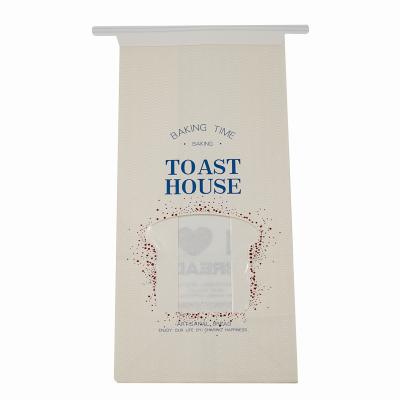 China Recyclable Square Block Bottom Tin Tie Paper Bag with Window for Food Packaging for sale