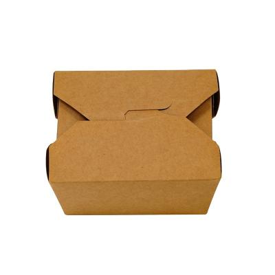 China Biodegradable Disposable Wrapping Paper Salad Fast Food Container Biodegradable Take Out Box For French Fries And Fried Food for sale