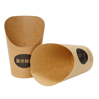 China Disposable Greaseproof French Fries Paper Holder or Envelope Cup Food Containers for sale