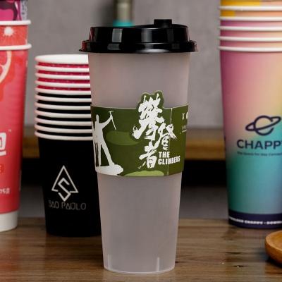 China Biodegradable Paper Cup Sleeve For Double Wallpaper Cup And Hot Drink Cup for sale