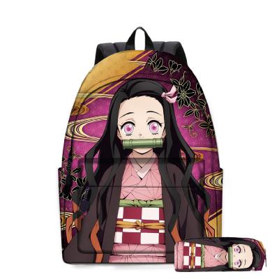 China Fashionable Pink Slayer School Bags Demon Slayer Backpack Waterproof Bag Slayer School Bag for sale