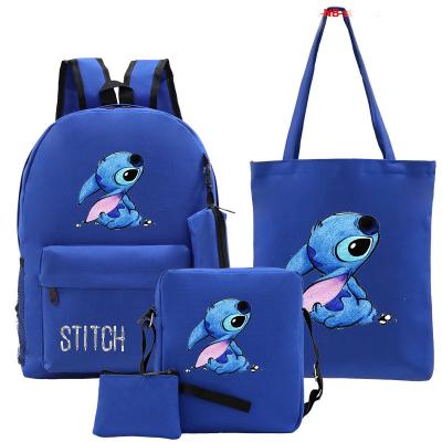 China Newest Dot Anti-Waterproof Student Backpack Child Cartoon School Bag Set for sale