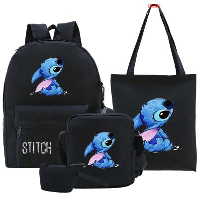 China 5pcs Stitch Backpack Waterproof Kids School Bags For Girls Boys Canvas School Bag Fashion Kids Backpack for sale