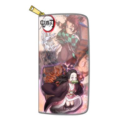 China Fashion Waterproof Waterproof Long Zipper Girls Demon Slayer Anime Anime Demon Slayer Wallet for sale