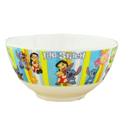 China Children Disposable Empty Tableware Stitch Cartoon Household Melamine Baby Food Bowl Creative Soup for sale